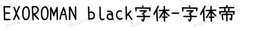 EXOROMAN black字体字体转换
